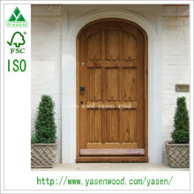 Solid Wood Veneer Arched Entry Door